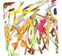 LRXIYODE 100 pièces Attaches Torsadées Nœud Colorées pour Cadeau Liens Scellants pour Sacs Alimentaires et Pâtisseries Décorations Festives Faciles à pour Fête Anniversaire Mariage