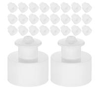 LRXIYODE 100 Pièces Couverture De Matériel D'emballage Cosmétique Capsules De Bouteilles Pour La Mise En Bouteille Couvercle De Remplacement White