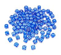 LRXIYODE 100 Pièces Dés à Colorés Acrylique Transparent Accessoires de Fête pour Jeux de Société et Jeux de Maths