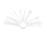 LRXIYODE 100 pièces Nail Polish Display Stick Transparent Nail Art Practice Tips Fan For Professional Color Showcase