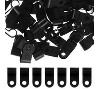 LRXIYODE 100 pièces R-type Nylon Cable Clamps Insulated Wire Clips For Wall Cord Management Electrical Cable Holders For Efficient Organization And Secure Fixation