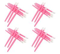 LRXIYODE 100 Pièces Stylo Manucure Rose Multifonction Pousse-cuticules Caoutchouc Résistant Outil Léger pour Retrait Peaux Mortes Gravure Ongles et Transfert Strass Salon et Voyage