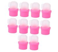 LRXIYODE 10pièces Caps Manucure Pour Dissolvant Vernis Ongles Accessoires Pédicure Pp Réutilisables Couverture Étanche Pour Retraite De Vernis Uv Outils Pratiques Pour Soins Ongulaires
