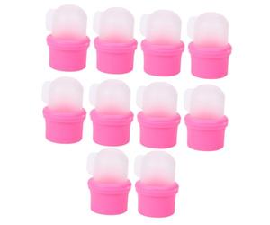 LRXIYODE 10pièces Caps Manucure Pour Dissolvant Vernis Ongles Accessoires Pédicure Pp Réutilisables Couverture Étanche Pour Retraite De Vernis Uv Outils Pratiques Pour Soins Ongulaires