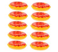 LRXIYODE 10pièces Mini Bouées De Natation Décoratives Forme De Donut Accessoires pour Maison De Poupée Petites Bouées De Natation Réaliste