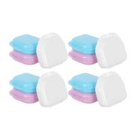 LRXIYODE 12 Pièces Boîte à Dentier Portable avec Trous Étui Ventilé et Étanche pour Appareils Orthodontiques Rangement Hygiénique pour Voyage et Usage Quotidien