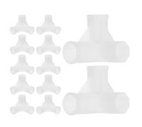 LRXIYODE 12 Pièces Connecteur de Meuble en T 3 Voies Blanc en Plastique 16