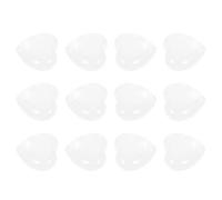 LRXIYODE 12 Pièces de Pierres Naturelles de Cœur 20Mm Décoration Délicate en Cristal Blanc Ornement Artisanal pour Contemplation et Ambiance Positive