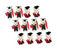 LRXIYODE 12 Pièces Doctor Bear Plush Dolls Graduation Decoration Mini Stuffed Bears for DIY Bouquet Party Presents