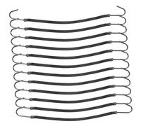 LRXIYODE 12 Pièces Élastiques à Cheveux avec Crochets Elastiques pour Queue de Cheval Accessoires Rubans Résistants pour Chignons Noir