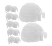 LRXIYODE 12 pièces Figurines Miniatures Maison de Glace Polaire Réalistes Décor Micro Paysage pour Garçon Fille Jouets Modèles Ice House Statues