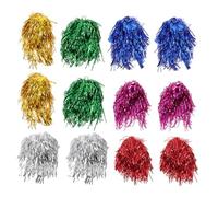 LRXIYODE 12 pièces Lot de Perruques Tinsel Colorées Plastique Accessoires Cosplay Légers et Réalistes Perruques Synthétiques pour Fêtes Photos et Photobooth Décoration Cheveux pour