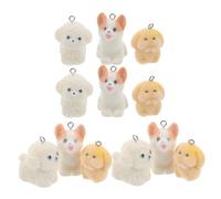 LRXIYODE 12 Pièces Pendre Série De Chiens De Dessin Animé Ornements Pendentif Mini Breloques Pendentifs Chien Composant De Bijoux Chiot Charmes De En Résine Flocage