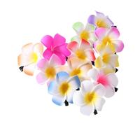 LRXIYODE 12 pièces Plumeria Hawaiian Flower Hair Clips Summer Beach Hair Accessories For Wedding And Daily Use