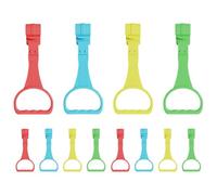 LRXIYODE 12pcs Anneaux de Traction pour Bébé en Plastique, Aide la Marche pour Tout-petits, Jouet D'exercice Interactif pour Intérieur et Extérieur, Support de Croissance Physique