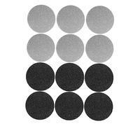 LRXIYODE 12pcs Feuilles de Lime à Pieds en Pierre Abrasive Noire, Facile à Nettoyer, pour Élimination des Peaux Mortes, Usage Salon et Domicile