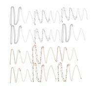 LRXIYODE 12pièces Chaîne De Perles De Métal à Double Couche Pour Femme Ajustable Avec Perles Rondes Bijoux Pour Diverses Occasions