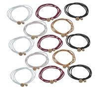 LRXIYODE 15 Pièces Ponytail Cuff Hair Bands Metal Elastic Hair Ties For Women No Damage Lightweight Comfortable