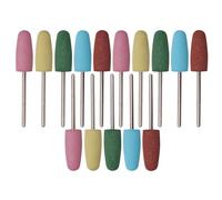 LRXIYODE 15 Pièces Rubber Nail Drill Bit Set Safe Polishing Buffer Bits For Manicure Pedicure Smooth Finish Electric Grinding Heads Compatible With Nail Drills Couleur Aléatoire