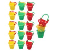 LRXIYODE 18 Pcs Mini Dollhouse Buckets Set Lightweight Plastic Miniature Beach Pails for Garden Landscape and Terrarium Decoration Compact Small Water Buckets for Creative Dollhouse