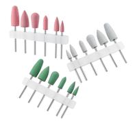 LRXIYODE 18 pcs Silicone Nail Drill Bits Set For Acrylic Nails Safe Cuticle Cleaner Grinding And Polishing Accessory For Professional Electric Manicure Use
