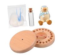 LRXIYODE 1ensemble Boîte à Dents De Hêtre Pour Organisateur De Souvenirs Rangement Personnalisé Pour Dents De Lait Créez Des Souvenirs Enfance Inoubliables