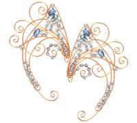 LRXIYODE 1paire Boucles Oreilles Pour Femmes Manchettes Délicates Et Fantaisie Parfaites Pour Festivals Soirées Oreilles Forme De Fée