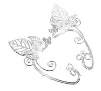 LRXIYODE 1paire Leaf Ear Cuffs Clip Earrings for Women Creative Non-pierced Jewelry Unique Design for Festivals Parties and Cosplay