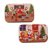LRXIYODE 2 Ensembles Christmas Wood DIY Puzzle Educational Toy for Decompression Intelligence Jigsaw for Parent Child Interaction and Practical Skill Development