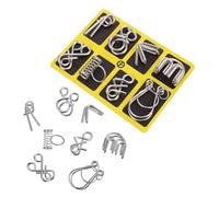 LRXIYODE 2 Ensembles Jeu de Puzzle Anneaux Intelligents Jouets de Désenchevêtrement Portables Casse-tête de Concentration Inspiré Culture Chinoise pour Garçon Fille et Adultes