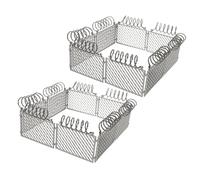 LRXIYODE 2 Ensembles Miniature Plastic Fence for War Scene Building Blocks Micro Landscape Military Barrier Decoration for Dollhouse and Garden