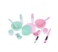 LRXIYODE 2 ensembles Set pour Masque Facial avec Bol Silicone Pinceau Doux Spatule et Cuillère Doseuse Kit Beauté DIY pour Soins Visage Femmes Rose Assorties Couleur Couleur Aléatoire