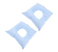 LRXIYODE 2 Pièces appui-tête du lit de massage face vers le bas oreiller pour le visage du salon de massage pour le visage Charge intérieure coton perlé Blue