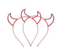 LRXIYODE 2 Pièces Bandeau Cornes Démon Rouges à Accessoires Halloween et Durables pour Fête Costumée et Cosplay