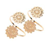 LRXIYODE 2 Pièces Bracelet Manchette Large Réglable Métal Doré Style Punk avec Tournesol pour Haut Du Bras Femme Bijoux Ouverts Confortables et Durables Lot