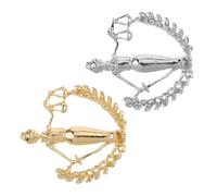 LRXIYODE 2 Pièces Broche Lot Équilibre Justice Alliage Broche Épingle Costume Avocat pour Veste Col Chemise Accessoire Formalité Judge