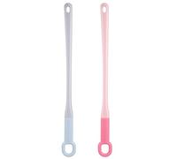 LRXIYODE 2 Pièces Brosse de Bain pour Pieds avec Poignée Ergonomique en Plastique et Silicone Doux pour Peau Sensible, pour Seniors et Blessés, Nettoyage des Orteils