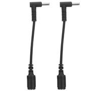 LRXIYODE 2 pièces Câble Adaptateur Conversion Alimentation Femelle à Male Courbé avec Broche pour Chargeur Ordinateur Portable Ultrabook Noir