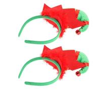 LRXIYODE 2 Pièces Christmas Clown Hat Headbands With Bells Lightweight Holiday Party Hairband For Xmas Festive Costume Comfortable Striped Headwear For Stage Performance