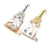LRXIYODE 2 pièces Commutateur à Bascule Métallique Voies pour Guitare Électrique Sélecteur de Micro avec Capuchons et Or Accessoire Fiable pour Contrôle de Tonalité