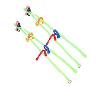 LRXIYODE 2 Pièces Corde de Marche Garçon Fille avec Poignées Antidérapantes Corde de Sécurité Colorée pour Tout-petits Laisse Anti-perte Légère et Confortable pour Sorties Groupe et