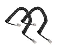 LRXIYODE 2 Pièces Cordon Téléphonique Spiralé et Câble pour Combiné Fixe Installation Facile et Stable Lot de Noirs