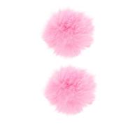 LRXIYODE 2 pièces Couvre Micro Peluche Éclaboussures Lot de Bonnets pour Microphone Protection Vent Bruit pour Enregistrement et Scène Couleur Rose