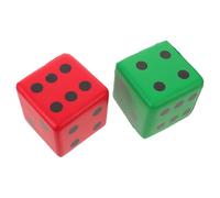 LRXIYODE 2 Pièces Dé à Jouer Géant en Mousse PU de 8 Cm pour Garçon et Filles, Cubes Stables et Extra-Larges, pour Activités en e Mathématiques et Jeux en Plein Air