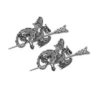 LRXIYODE 2 pièces Épingle Chignon Dragon Vintage Métal Traditionnel Chinois Handmade Hair Sticks Pour Filles Accessoires Résistants Pour Soirées et Usage Quotidien