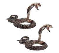 LRXIYODE 2 pièces Figurines Serpent Plastique Réalistes Modèle Cobra Statique Plastique Jouets Reptiles pour Garçon Fille Décoration Halloween et Cosplay Lot de Couleurs Assorties