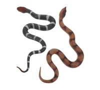 LRXIYODE 2 Pièces Figurines Serpents TPR Souple Réalistes Jouets Farces Halloween et Décoration Maison Modèles Éducatifs et Serpents à Sonnette Accessoires Thématiques Reptiles