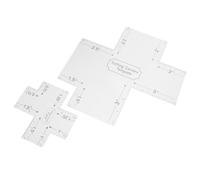 LRXIYODE 2 Pièces Gabarit de Coin de Boîte en Acrylique pour Paquet, 3,9 | Double Format pour Découpe Rapide, Aide au Pliage Précis, Usage Couture Main ou Machine