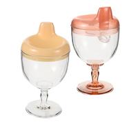 LRXIYODE 2 Pièces Gobelet Sippy pour Garçon Fille Plastique Tasse Apprentissage Antidérapante pour Garçon Fille et Design Ergonomique et pour Jus et Eau