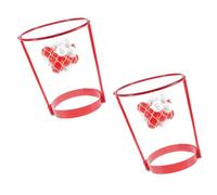 LRXIYODE 2 pièces Jeu de Basket-Ball avec Bandeau pour Garçon Fille Extérieur Parent-garçon Fille Léger et Amusant pour Fêtes et Loisirs Plein Air Rouge